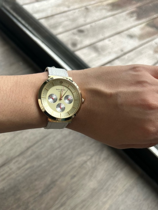 kate spade Accessories - kate spade Gold Watch with White Leather Strap
